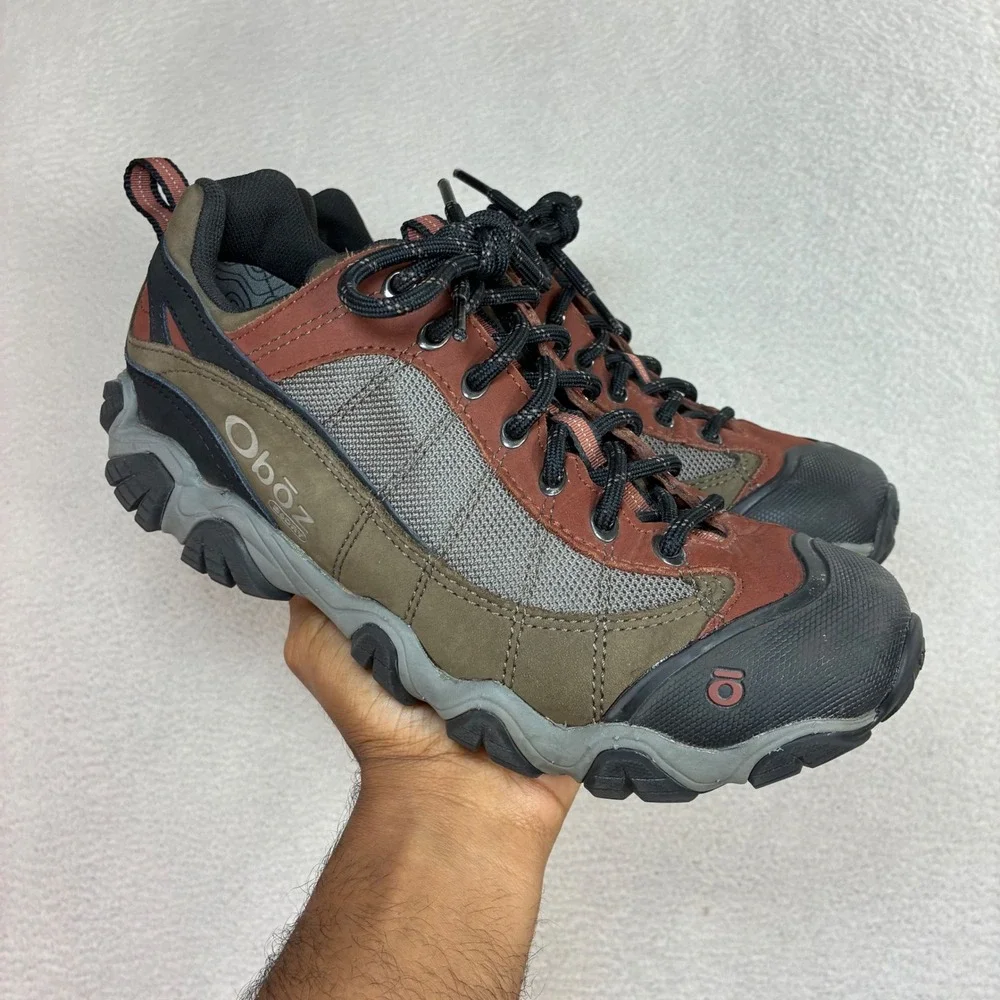 Oboz Firebrand II Low B-DRY Hiking Shoes Men 9.5 Brown Waterproof Trail Outdoor